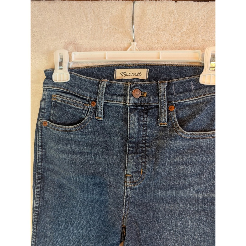 Madewell 10" High-Rise Skinny Jeans Dark Wash Denim Womens Size‎ 25 - Picture 2 of 12
